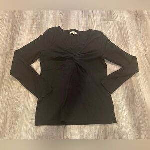 Madewell Black Long Sleeve Blouse T Shirt Women’s Size Large